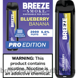 Breeze Vape Ingredients | Breeze Pro 2000 Puffs Blueberry Banana 6L6DH34